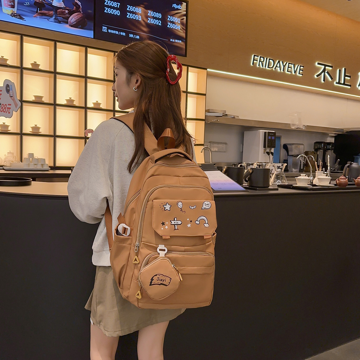 Japón pequeña y fresca dulce mochila estudiantil JIAYISTAR encantadora mochila de hombro casual para estudiantes de secundaria secundaria