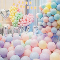 1.5グラム10インチ円形マカロンバルーンのウェディングシーンにキャンディー色のラテックス誕生日風船を配置して代発できる