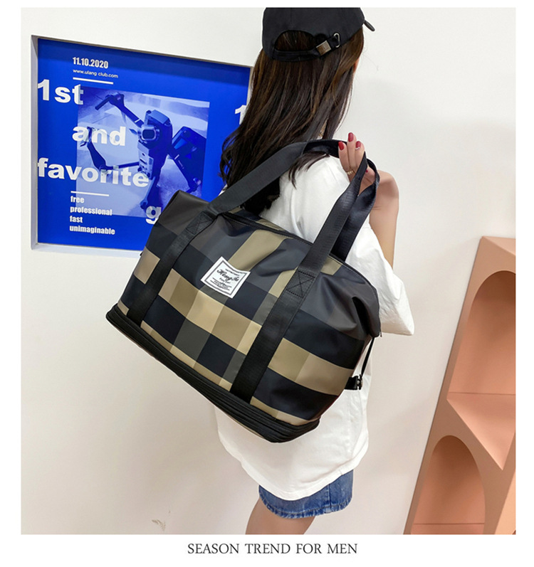 Wholesale Travel Bag Women's Fashion Shoulder Large Capacity Business Trip Short Distance Luggage Bag Gym Bag Portable Pending Storage Bag display picture 22