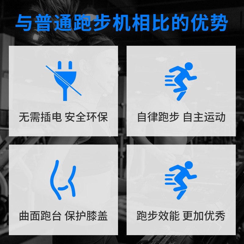 Caminadora sin potencia Equipos aeróbicos comerciales gimnasio amortiguador caminadora curva caminadora silenciosa sin asistencia