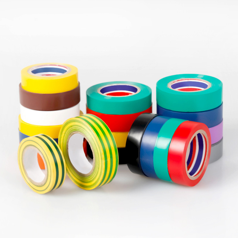 电工胶布批发阻燃绝缘胶黑色白色耐高电工胶带高粘性PVC防水电气
