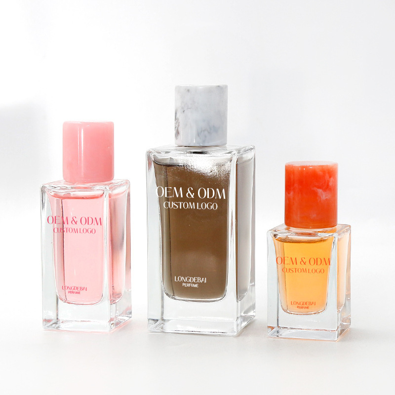 15バヨネット30ml 50ml 100mml角型ガラス香水瓶と樹脂カバーの細いスプレー化粧品瓶|undefined