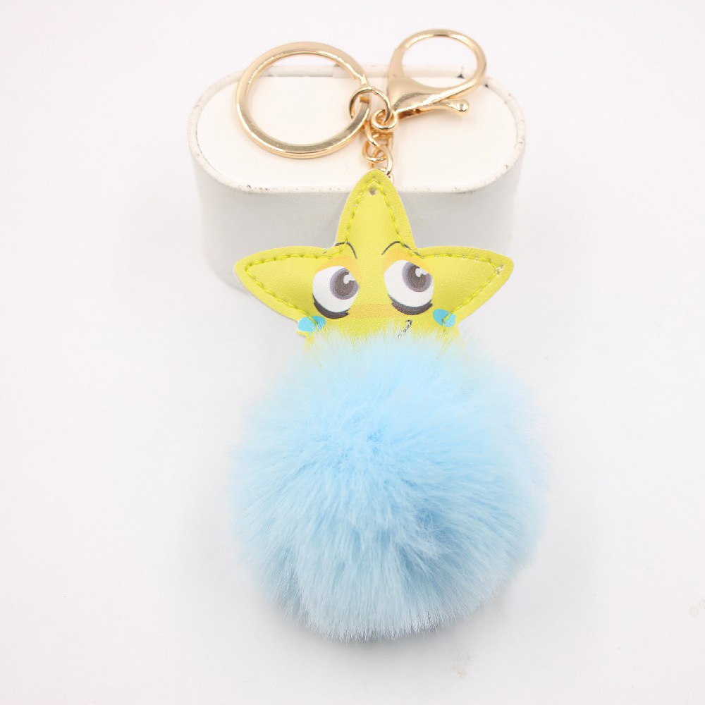 Nouveau Porte-clés En Cuir Étoile À Cinq Branches Pendentif Sac Portefeuille Pendentif En Peluche display picture 5