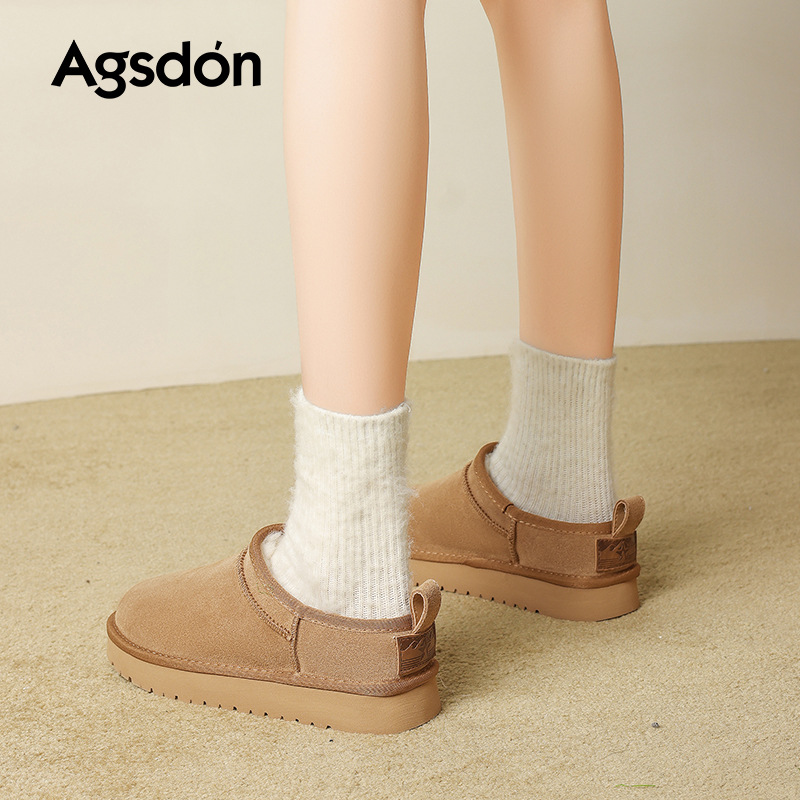 Botas de nieve de fondo grueso para mujeres 2025, nuevos zapatos de algodón de invierno gruesos con un pedazo de pan