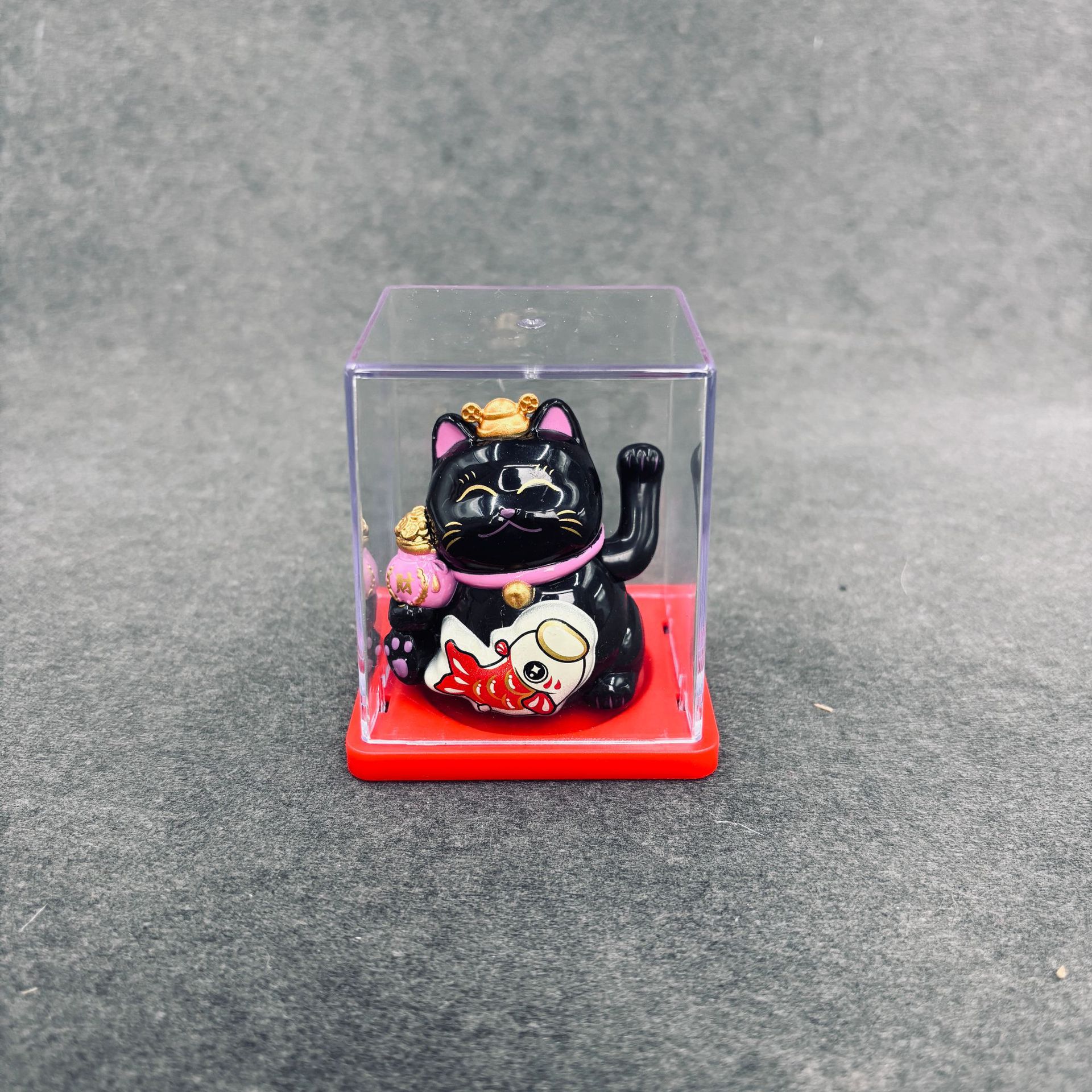 Gato de la suerte solar pequeño gato de la mano de la energía de la luz gato mini gato interior del coche regalo de la oficina decoración de apertura