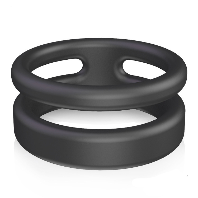 Soft silicone double -ring lock essence adult men's penis double…
