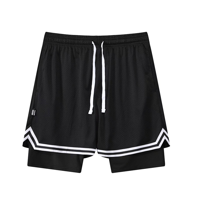 Men's sports shorts, training leggings, fitness quick drying basketball pants, f ake two-piece woven breathable high_voghion.com