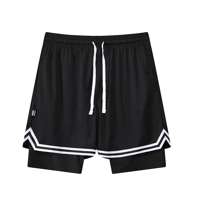 Amazon Men's Sports Shorts Training Tight Pants Fitness Quick-drying Basketball Pants Fake Two-piece Woven Ventilated High Elastic Amazon Men's Sports Shorts Training Tight Pants Fitness Quick-drying Basketball Pants Fake Two-piece Woven Ventilated High Elastic