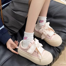 大头鞋面包鞋女2025春夏季丑萌百搭白色鞋子小白鞋厚底休闲板鞋子
