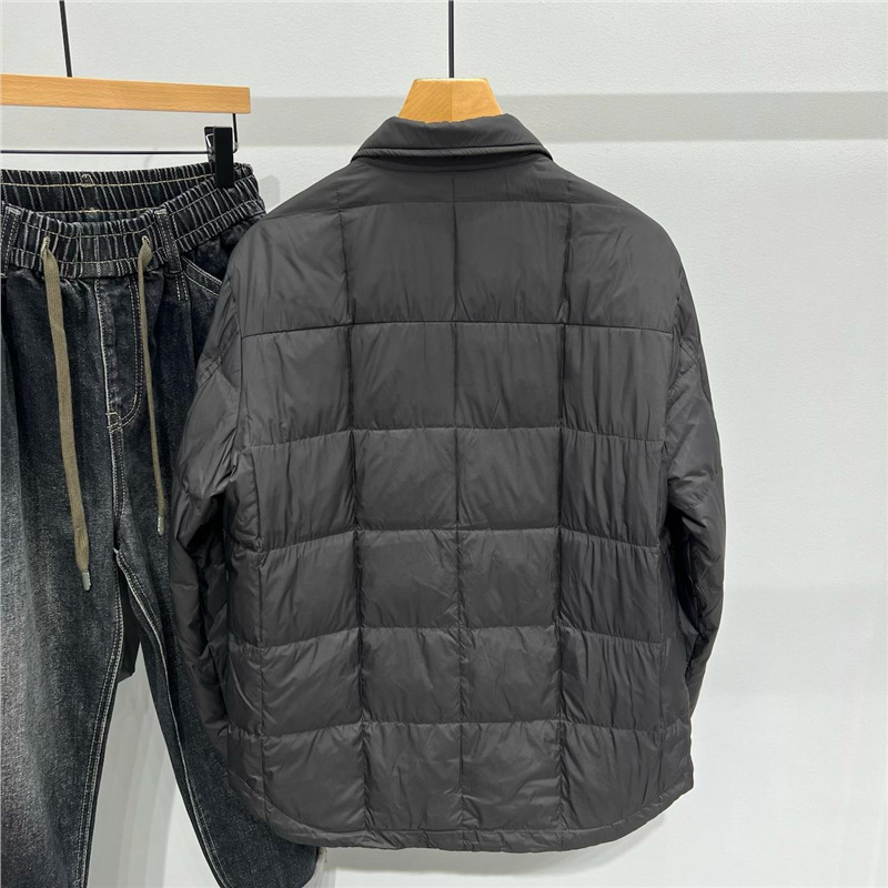 跨境韩国工装轻便舒适衬衫式羽绒服2025新款男90白鸭绒轻薄羽绒服|undefined