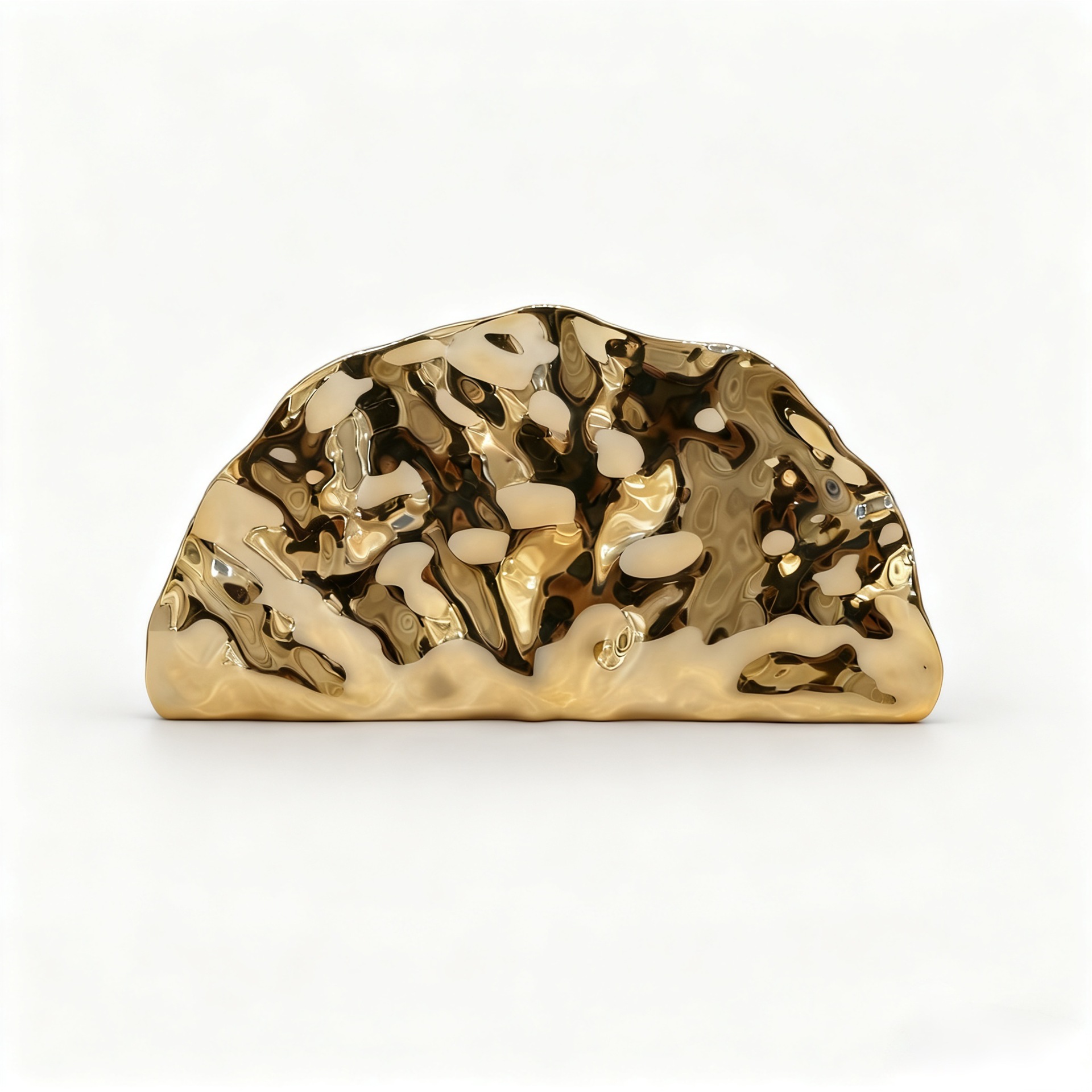 Comercio exterior transfronterizo bolsa de cena de dama lujo ligero alto sentido europeo y americano galvanizado metal ventilador acrílico bolsa de mano de cena