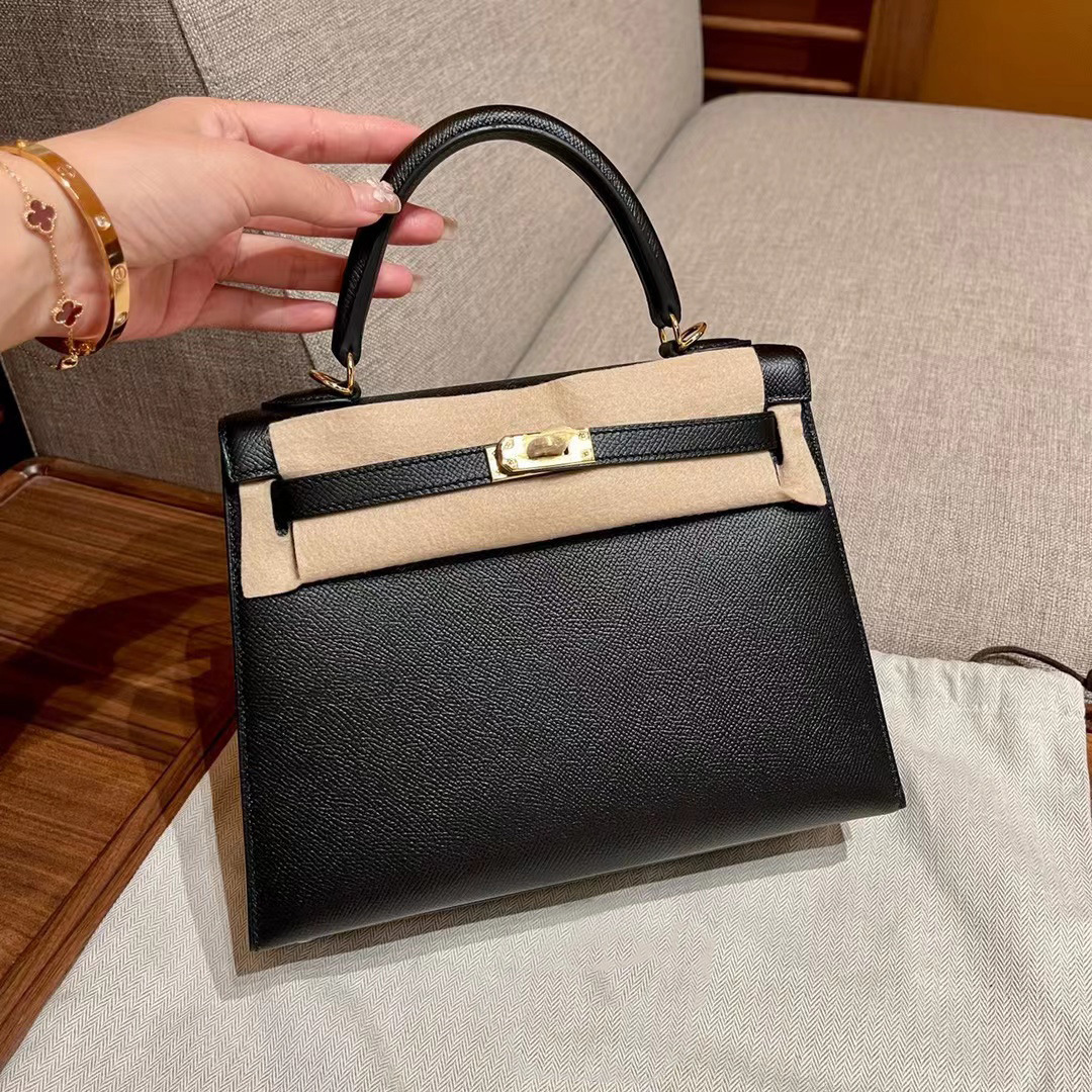 Bolso Kelly mini de cuero genuino, nuevo 2025, para mujer, versátil, al por mayor