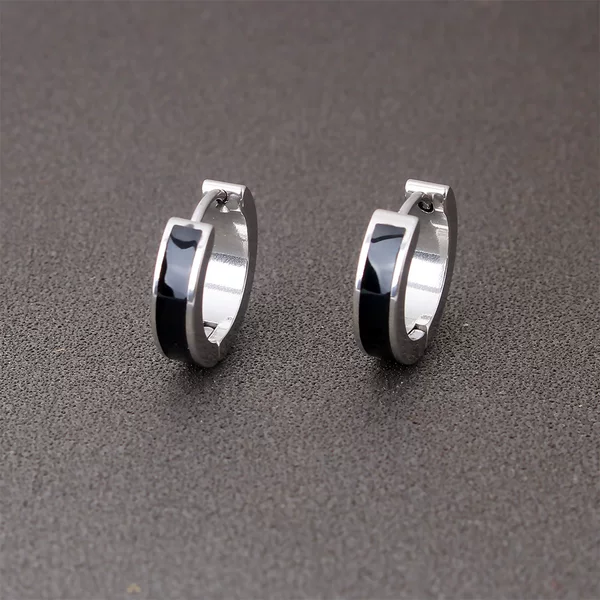 Korean style fashion personalized oil dripping stainless steel Women's ear ring ear buckle simple all-match men's punk ear studs cross-border wholesale