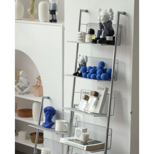 Medieval Bookshelf Storage Rack Floor-Standing Ins Style Bedroom Full-Body Display Rack Wall Newspaper Multi-Layer Storage Sensheng