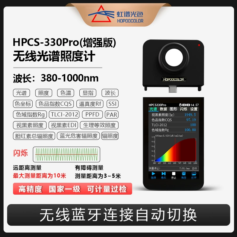 Беспроводной спектроскопический светоизмеритель HPCS330Pro ближнего инфракрасного излучения лазерный энергетический тестер