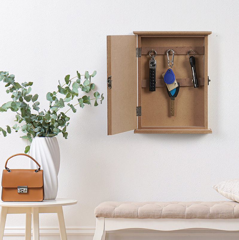 玄関生命ツリーキー収納ボックス自動車キーフックロック付き入戸防塵収納ボックス壁掛け式装飾|undefined