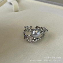 S925��˫�������ӽ�ָ7-8MM��ˮakoya�����������Բǿ��ָ��ins