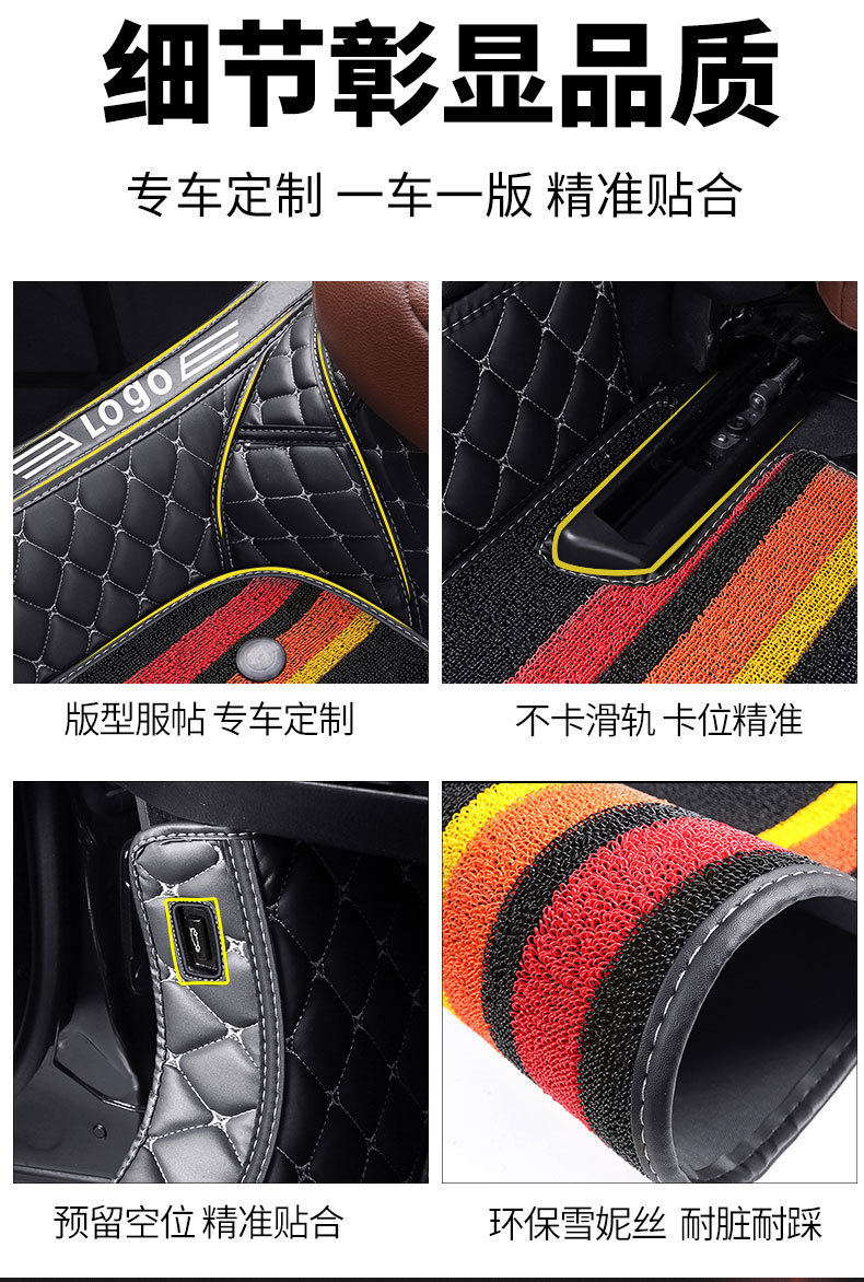 Suitable for overseas RHD right-hand drive vehicles, leather full-coverage floor mats, thickened and non-slip, for sedans and SUVs