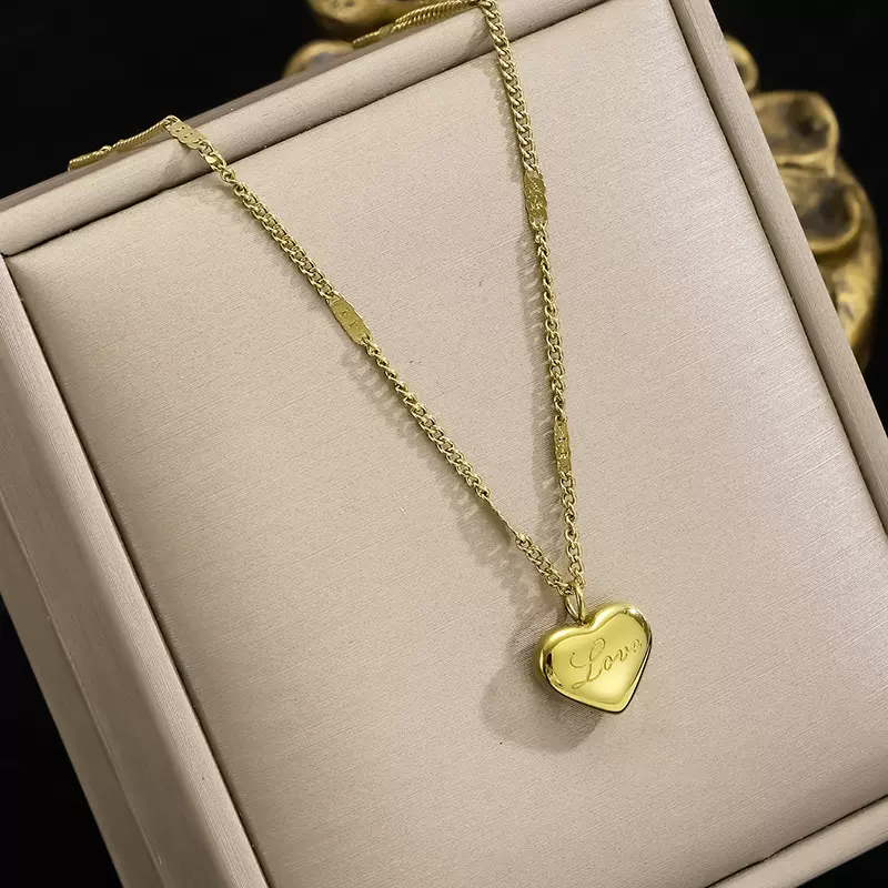 跨境批发项链女不掉色气质轻奢精致钛钢新款女小众百搭时尚锁骨链