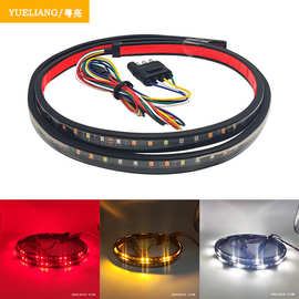 跨境专供皮卡车后尾箱灯PVC单排双色LED刹车爆闪灯警示转向流光灯