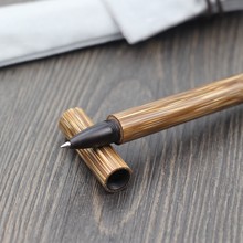 正大 匠心之笔金丝竹镶黑檀木中性笔 水性笔 签字笔收藏把玩送礼