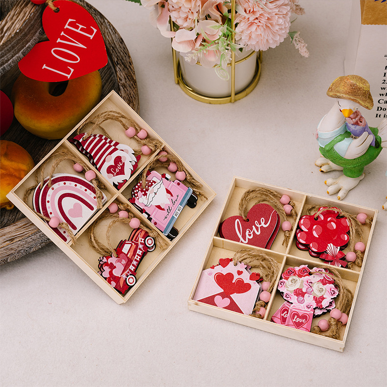 135g Weight pendant Home Textiles & Decor Type Hanging Ornaments, Decorative Props Event & Party Supplies See detail page-[15 Books in a Box] Rainbow Horse Keychain Box Quantity Holiday, Date Occasion Wood Material Valentine'S Day Festival Letter, Heart Shape Pattern Romantic Style Valentine'S Day Romantic Letter Heart Shape Wood Holiday Date Hanging Ornaments Decorative Props 6