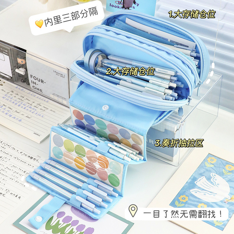 大容量鉛筆バッグ卸売引き出し文具バッグ学生分類ハンドバッグ旅行収納袋バッグ|undefined