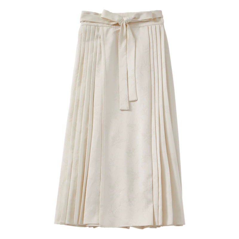 Qing Shuzhai женская одежда юбка ханьфу приталенная белая юбка Новая китайская осенне-зимняя универсальная судовая юбка пригородная плиссированная юбка