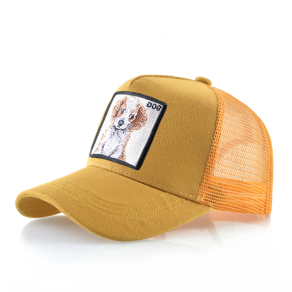 Bestickte Baseballkappe mit Tiermotiven, Unisex, Hip-Hop-Mesh-Cap, Streetstyle-Truckerkappe für Damen und Herren_voghion.com