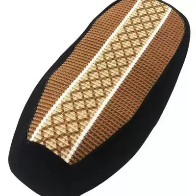 Electric Scooter Heat-Insulating Anti-Slip Ice Silk Seat Cover, Electric Vehicle Seat Cover, Sun-Proof Breathable Scooter Motorcycle Seat Cover (Electric car cushion) - does-not-collapse-after-sitting-for-a-long-time-brown-mesh-stylehigh-elasticity-and-comfort-small-size50cm-55cm