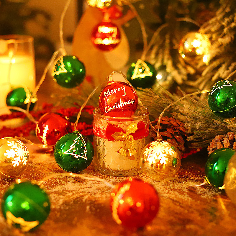 LED de Navidad lámpara decorativa galvanizada decoración bola ventana de árbol de Navidad diseño de estrellas de lámpara de diseño de cuerda de lámpara de bola