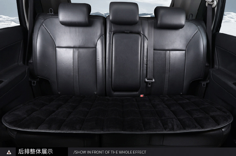 Cross-border Hot-selling Winter Warm fleece-lined Thickened Short Plush Car Seat Cushion Non-slip Tie-free Driving Single Seat Butt Pad