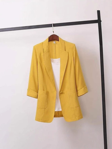 2024 Korean loose small suit coat for women's summer thin new large size women's suit