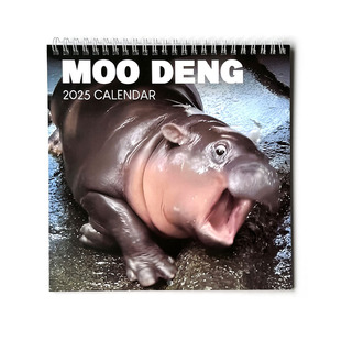 Cross-border New Moo Deng Calendar | 2025 Calendar Muden Calendar Factory in stock