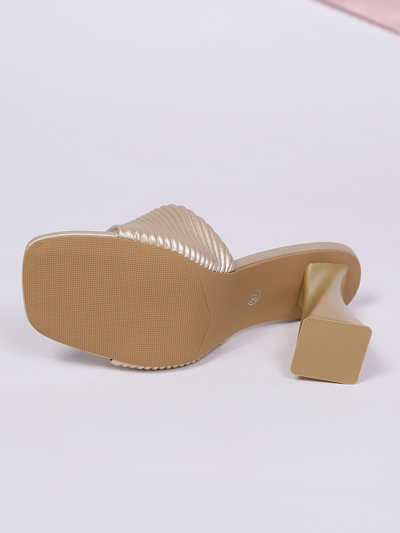 Women's Square Toe High Heeled Sandals Summer Slip-On Toe Open-Toe Unique Heel Sandals_vogvips.com