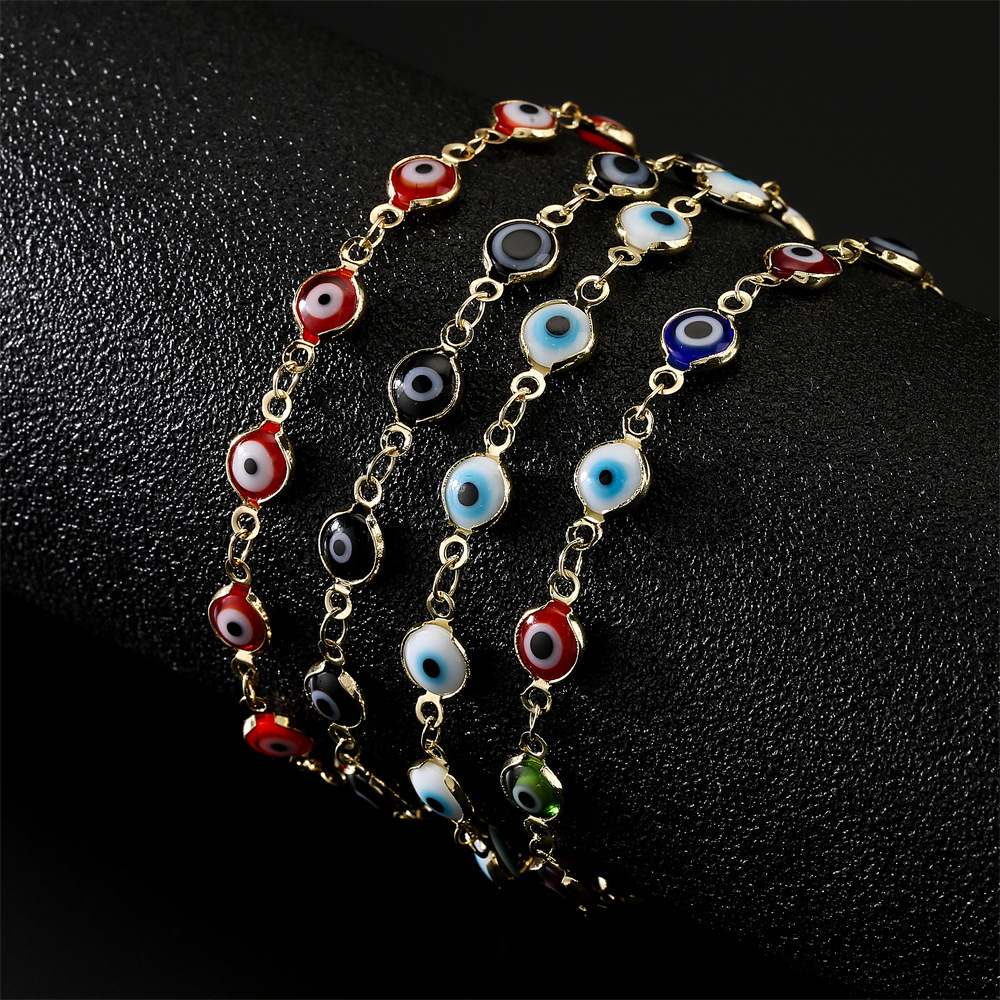 drip oil devilu0027s eye jewelry copper-plated gold European and American popular bracelet