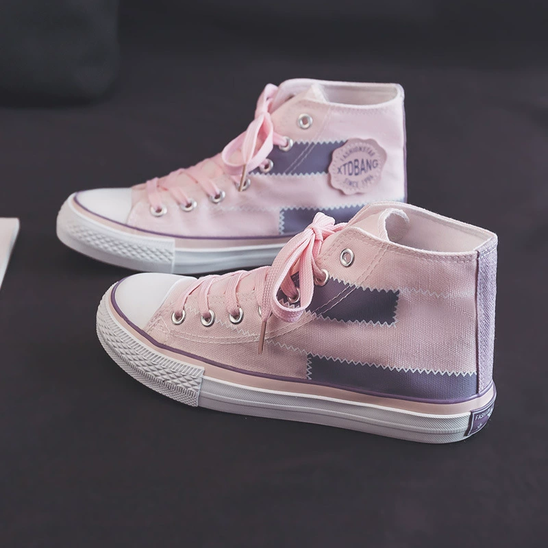 Гонконгские натуральные товары, женская обувь, сетчатая парусиновая обувь, женские высокие туфли, Новинка лета 2022, универсальная обувь для студентов, белые туфли