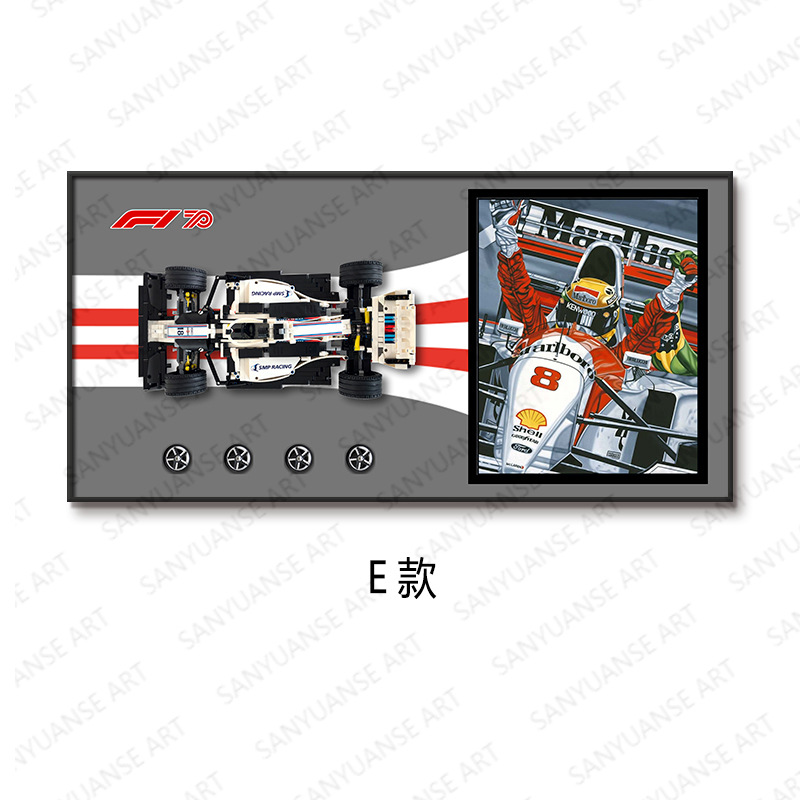 Sala de estar Entrada Dormitorio infantil Pintura decorativa Bloque de construcción tridimensional creativo Motocicleta Fondo de sofá Pintura de pared Mural de dormitorio