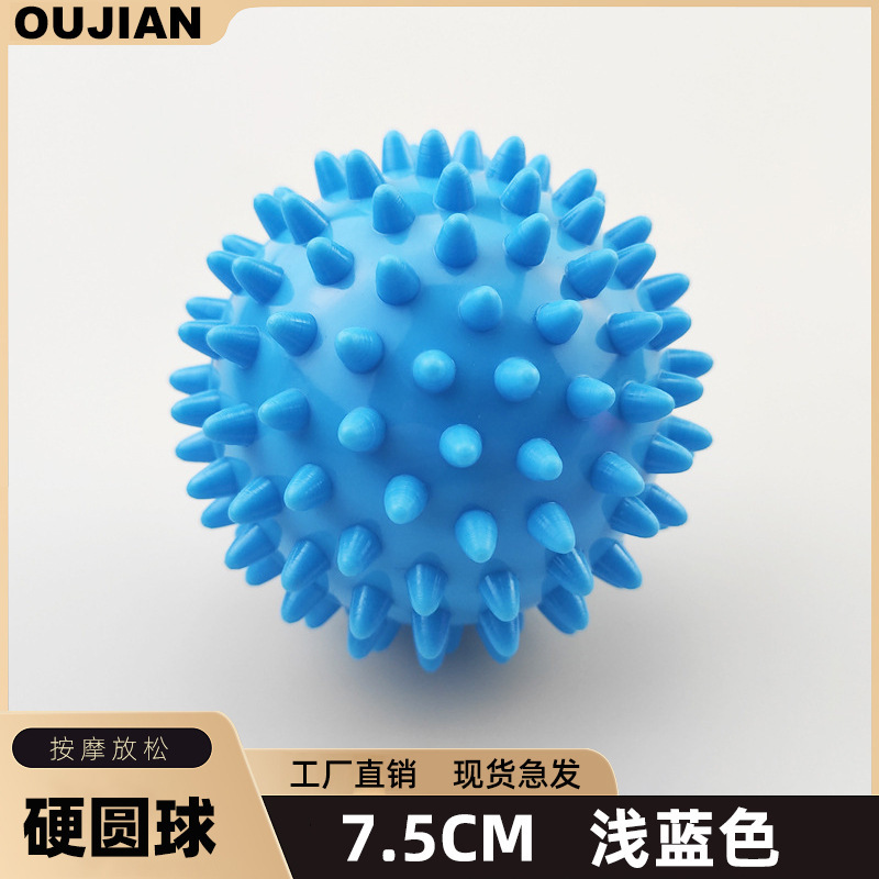 7. 5cmpvc masaje espina Bola de acupuntura punto de agarre punta de bola de uñas Bola de yoga Bola de fitness pie bola de la espina
