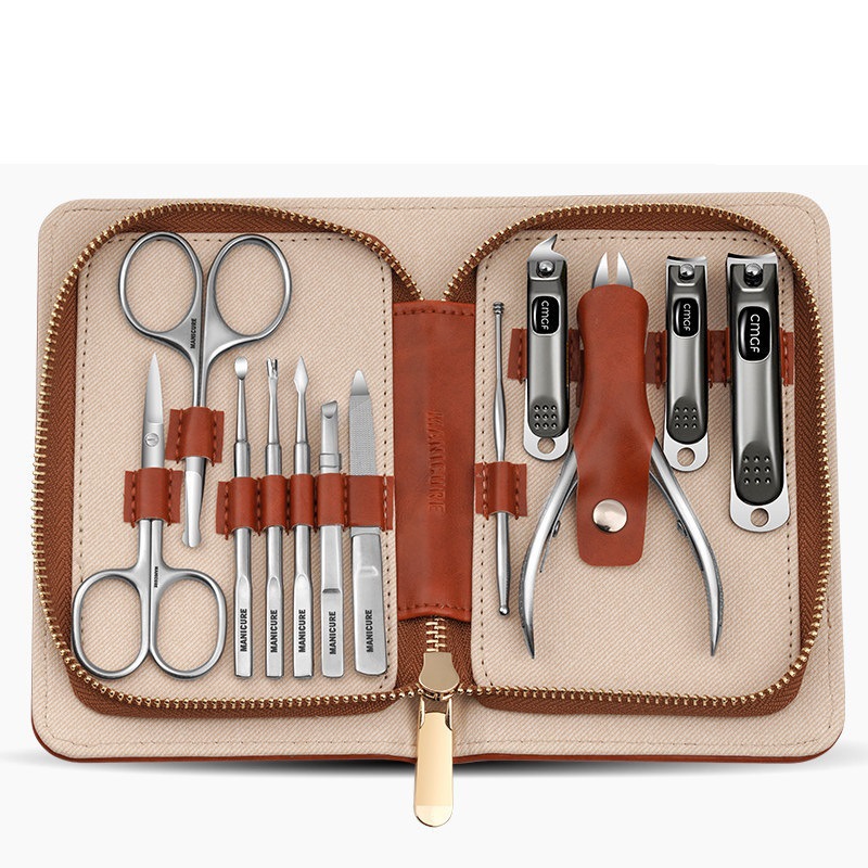 Herramientas de regalo manicure tijeras de garganta manicure trench nail cutter set home inflamación manicure pinza pedicura