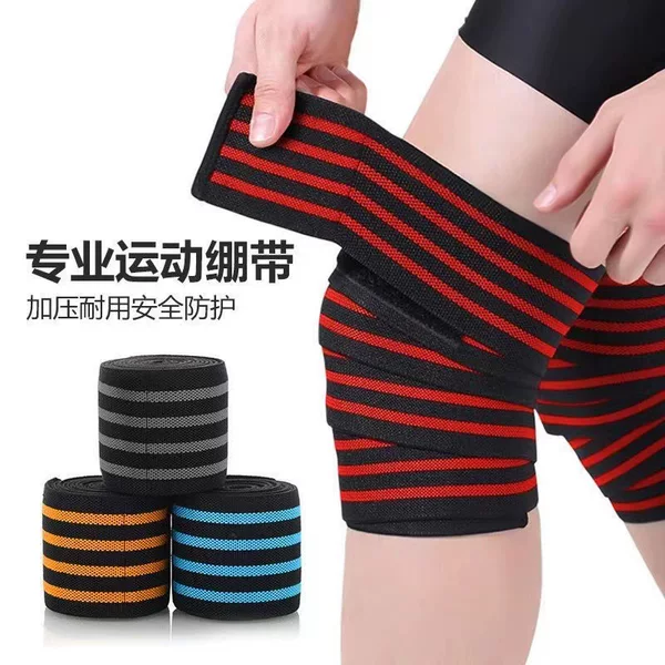 Factory Supply Fitness Sports Weightlifting Basketball Strap Knee Winding Running Breathable Protector Breathable Support