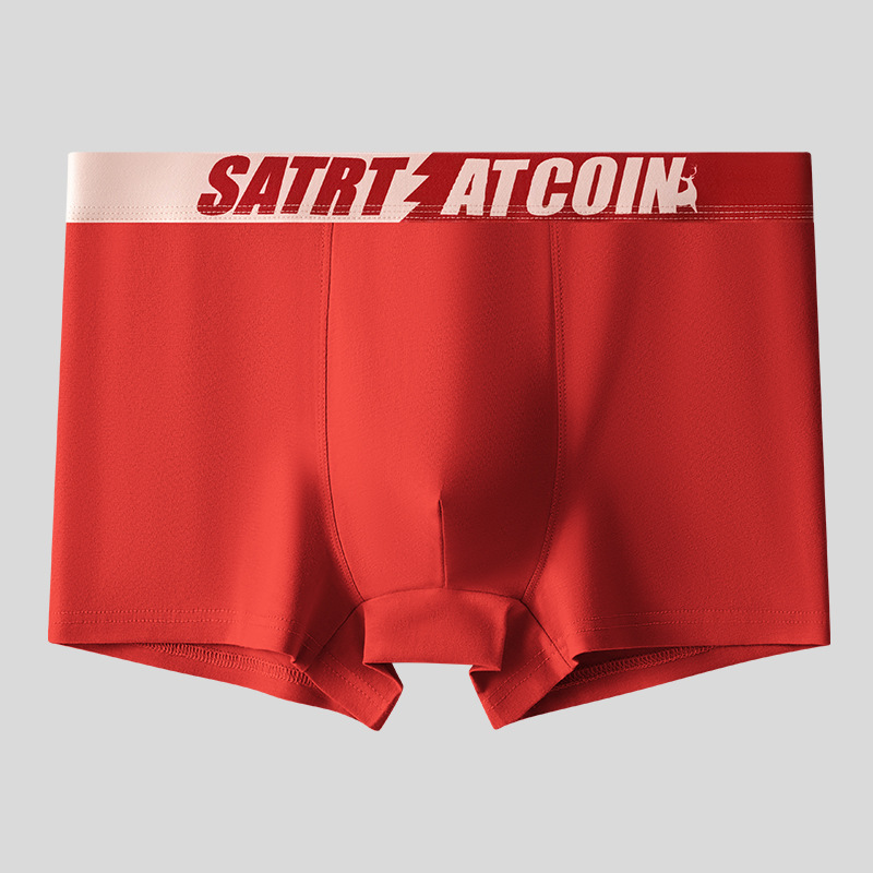 Ropa interior de ropa interior de algodón para hombres, pantalones cuadrados de cintura media de otoño e invierno, pantalones cortos de uso interior, entrepierna de tendencia, pantalones bóxer cómodos para hombres