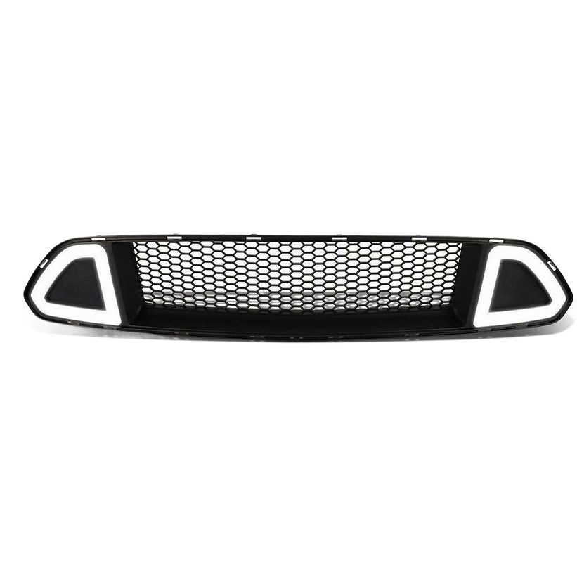 Adecuado para Ford caballo salvaje modificado rejilla de admisión 15-17 Mustang con luz diurna LED superior media red image 1