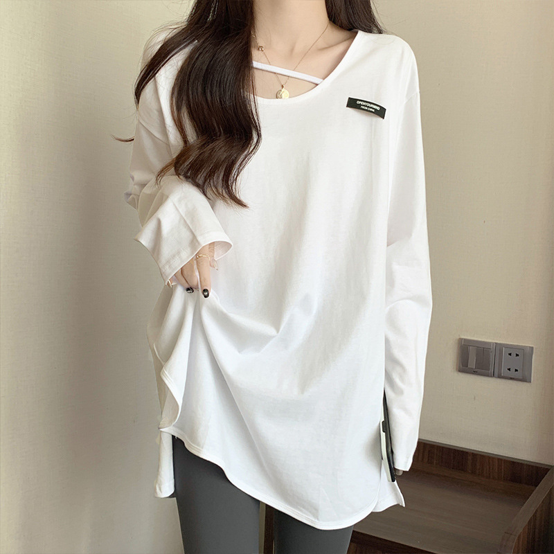 Design Sense Split Base Shirt Women's Spring and Summer New ..