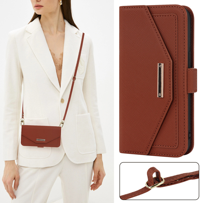 Cross-Border Applicable Iphone16E Cross-Pattern Multifunctional Leather Case S25 Wallet Card Mirror Diagonal Protective Case Cross-Border Applicable Iphone16E Cross-Pattern Multifunctional Leather Case S25 Wallet Card Mirror Diagonal Protective Case