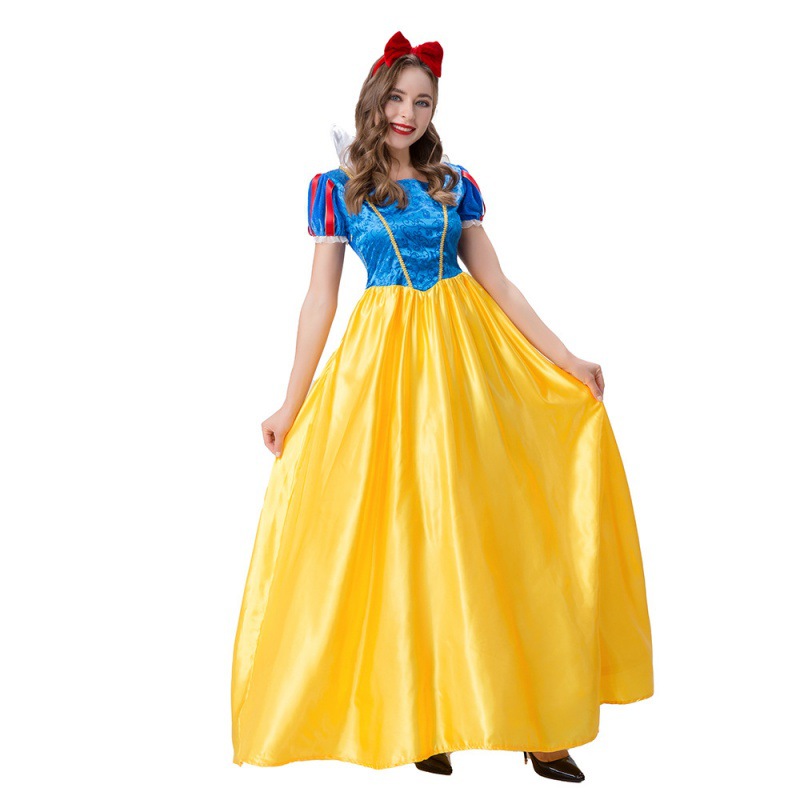 Halloween Performance Costume New Dark Pattern Palace Ball Long Dress Stage Performance Snow White Character