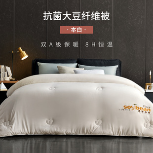 New Spring and Autumn Quilt Soybean Fiber Quilt Thickened Warm Double Winter Quilt Four Seasons Universal Dormitory Quilt Core Single Bed
