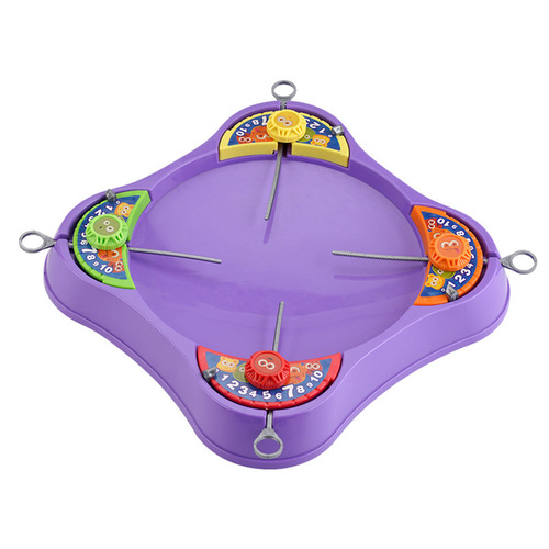 Cross-border new pull-out gyro battle plate children's parent-child interactive toy set multi-player competitive battle gyro