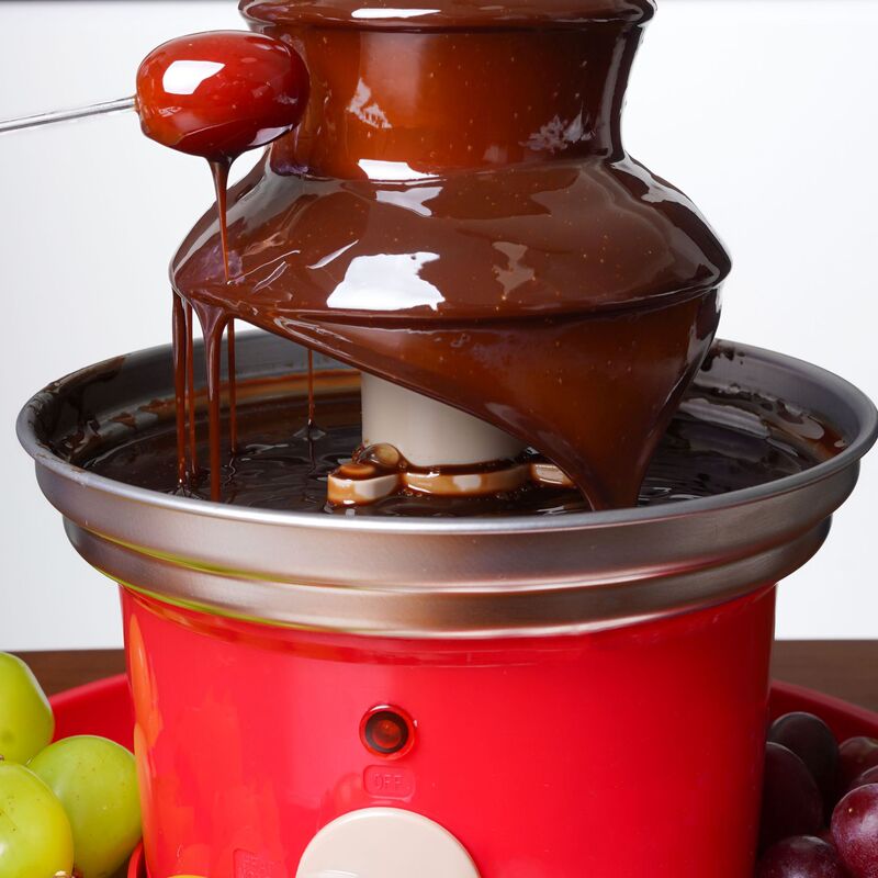 ミニチョコレートファウンテンマシンメルティングタワーウォーターフォールメルトマシン輸出ホットモデル家庭用フルーツプレート付き|undefined