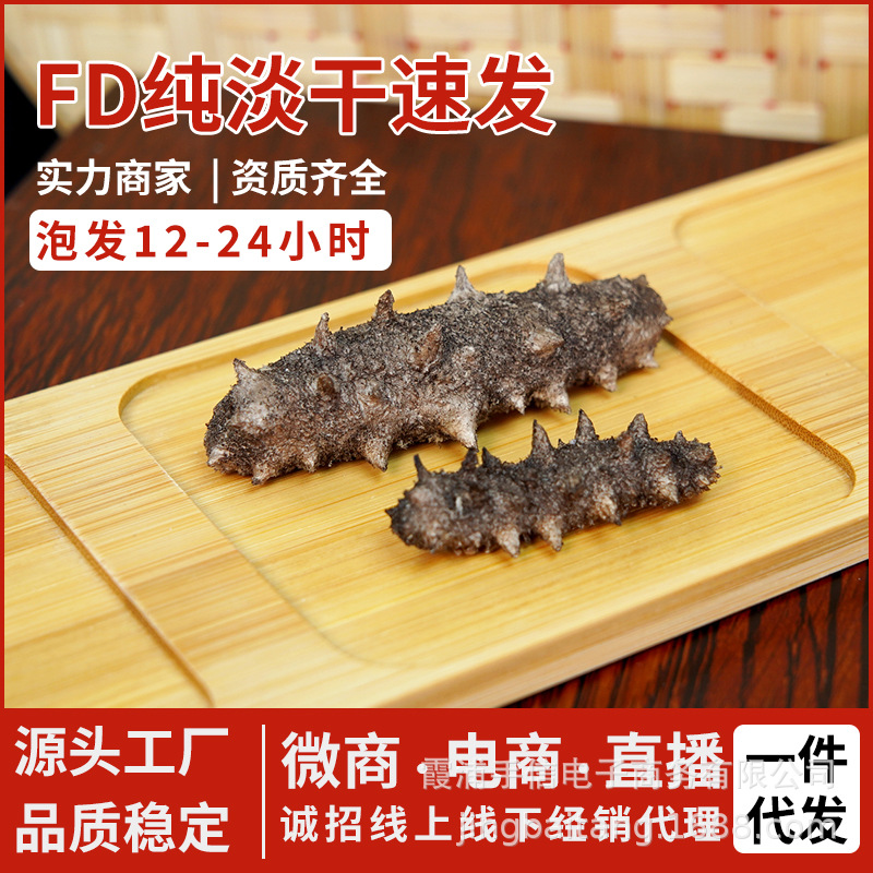 大连淡干FD海参冻干海参冷水速发干海参500g